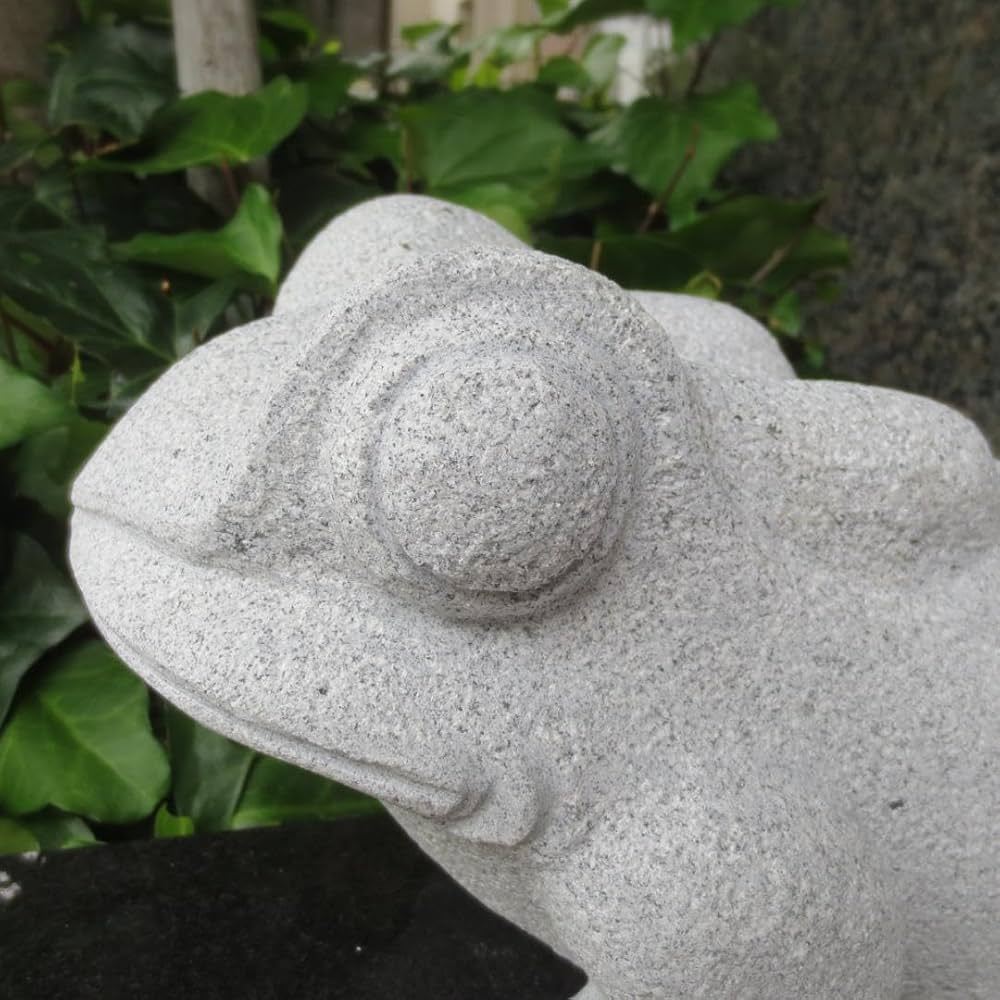 かえる カエル 全長33cm 置物 置き物 雑貨 御影石のオブジェ 庭 玄関 かえる カエル 全長33cm 置物 置き物 雑貨 御影石のオブジェ