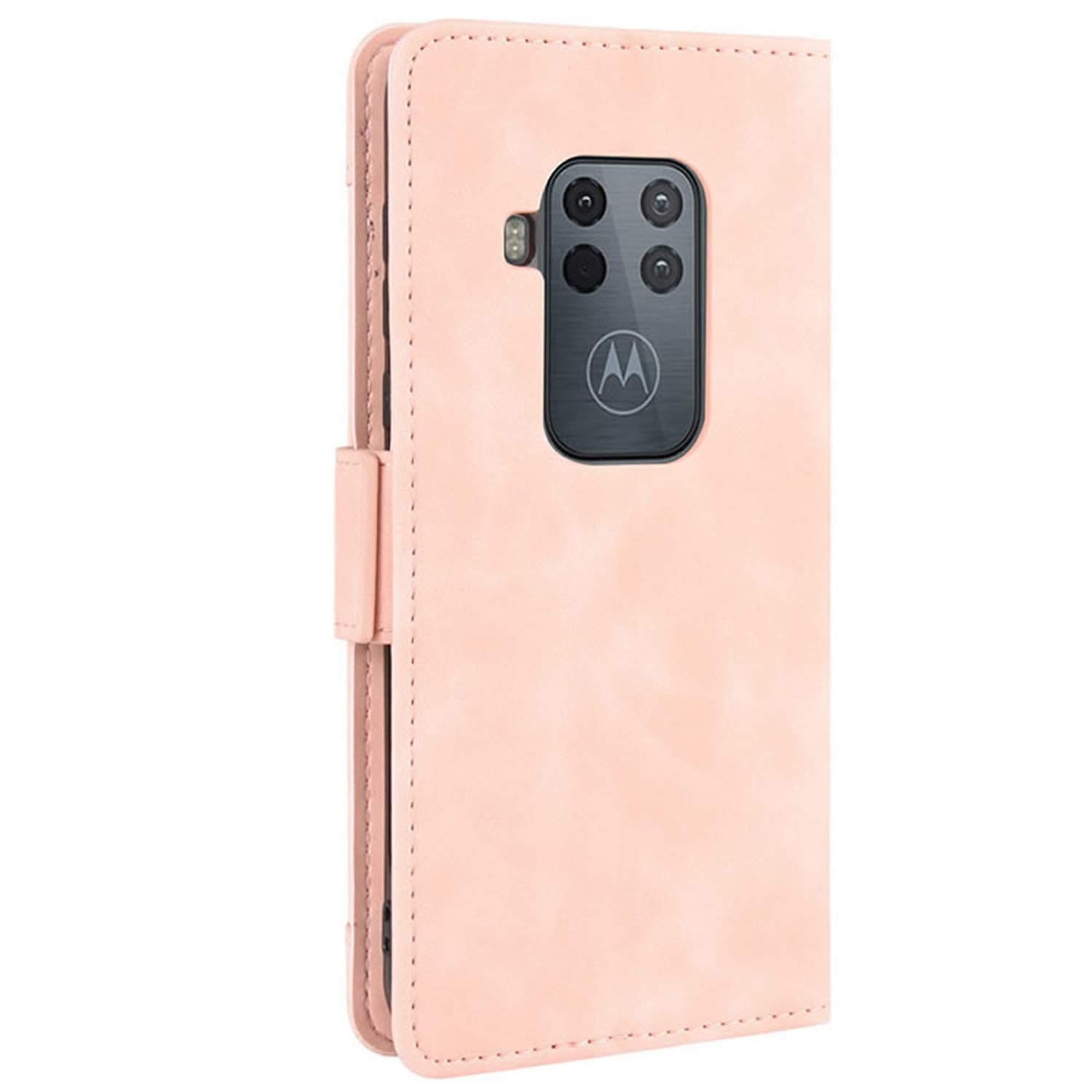 Custodia Flip in Pelle PU Bicolore con Chiusura Magnetica Invisibile Compatibile con Motorola Moto One Zoom, Cover Elegante e Protettiva