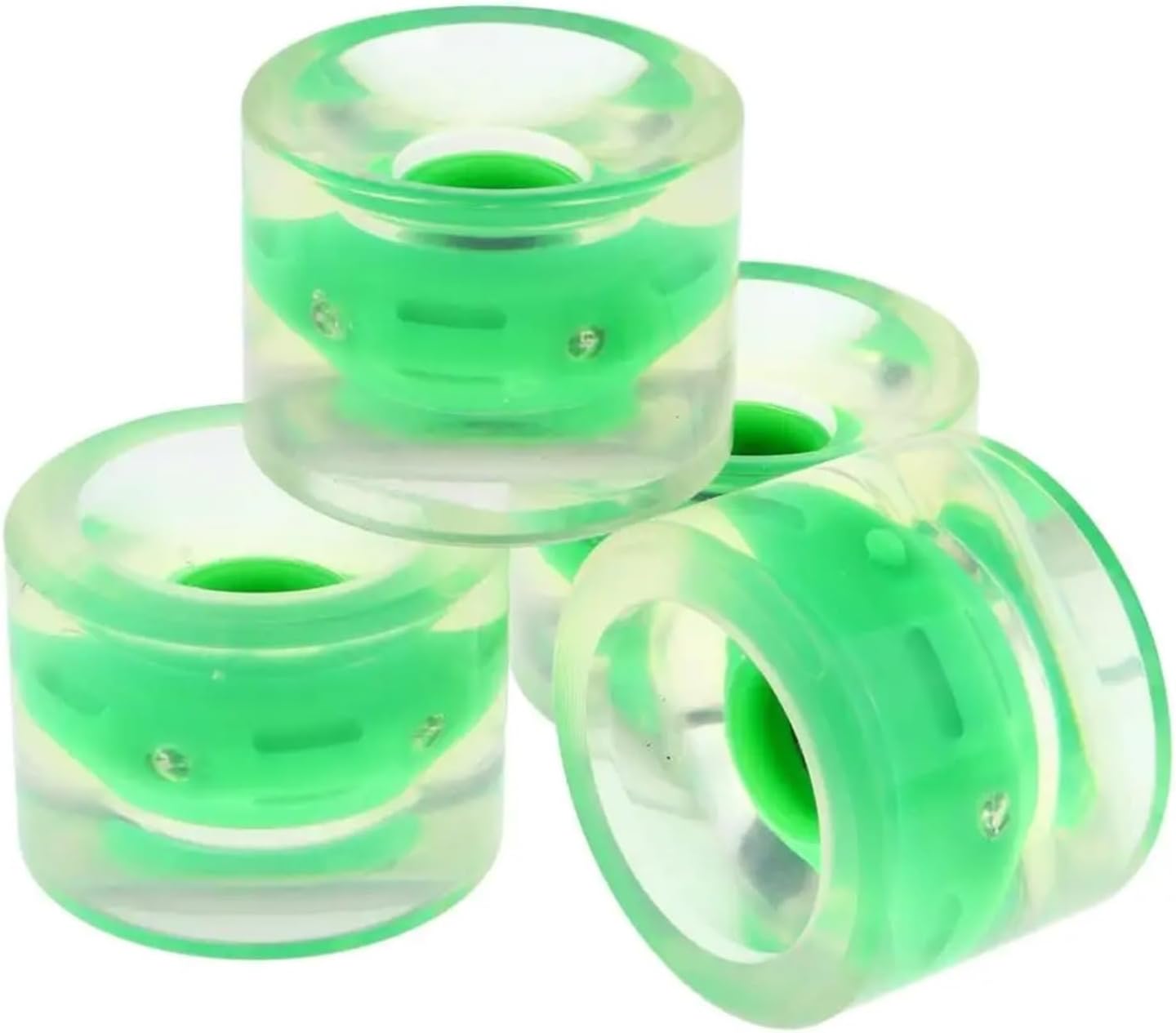Roller Skate Wheels 4pcs 70mm Light Up Skateboard Longbord Wheels Glow at Night 78A Accessories(Blue)
