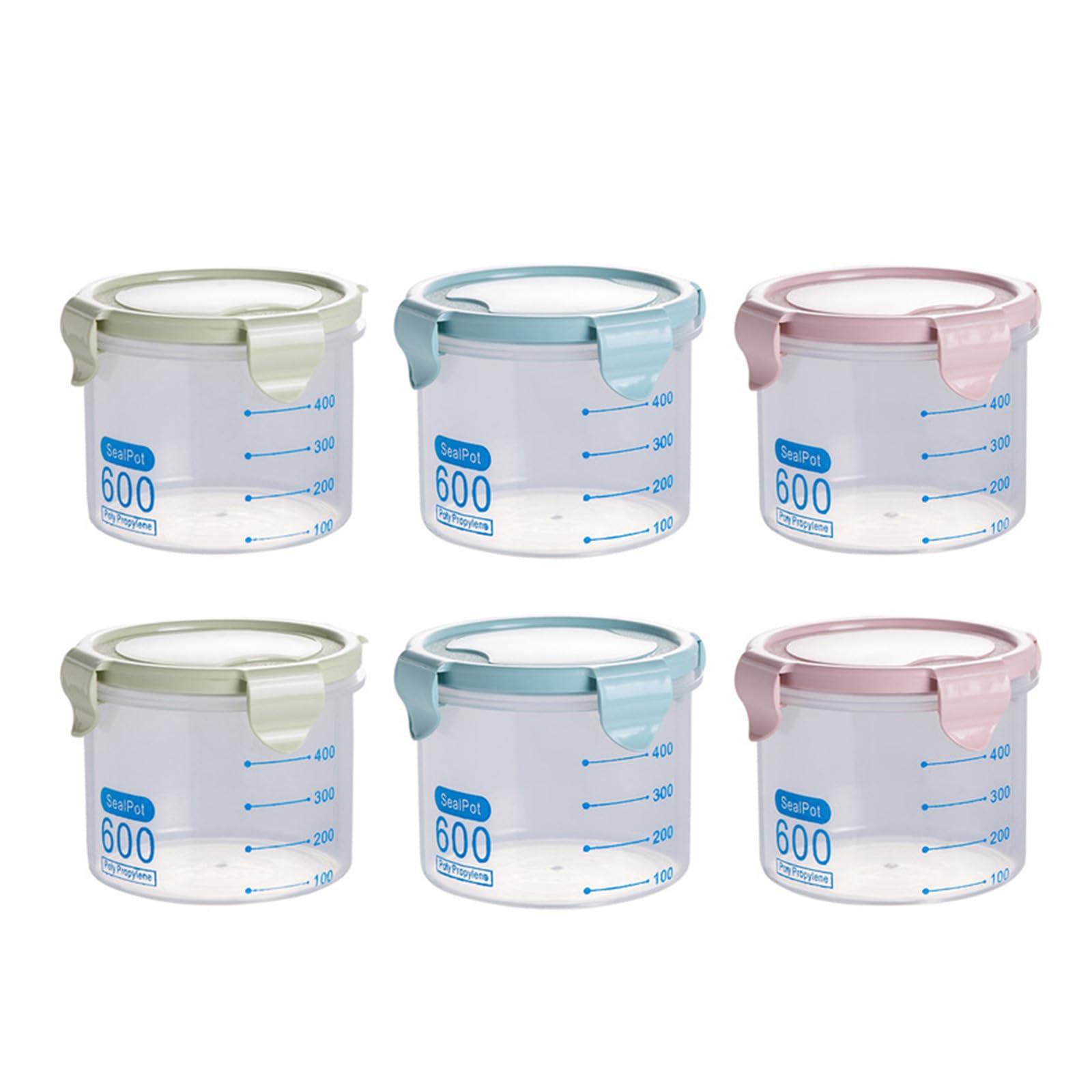 NVOQILIN Clear Sealed Kitchen Containers for Organizing Grains Nut and Baking Ingredients Easy to Clean Dishwasher Safe Sealed Food Storage Containers