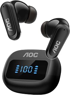 AOC ワイヤレスイヤホン Bluetooth 6.0 専用アプリ…