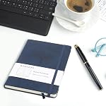 WERTIOO Journals Notebooks, Leather Diary Hardcover Classic Writing Notebook A5 160 Pages 103 gsm Thick Paper Business Gift for Men Women (Ruled,Orange)