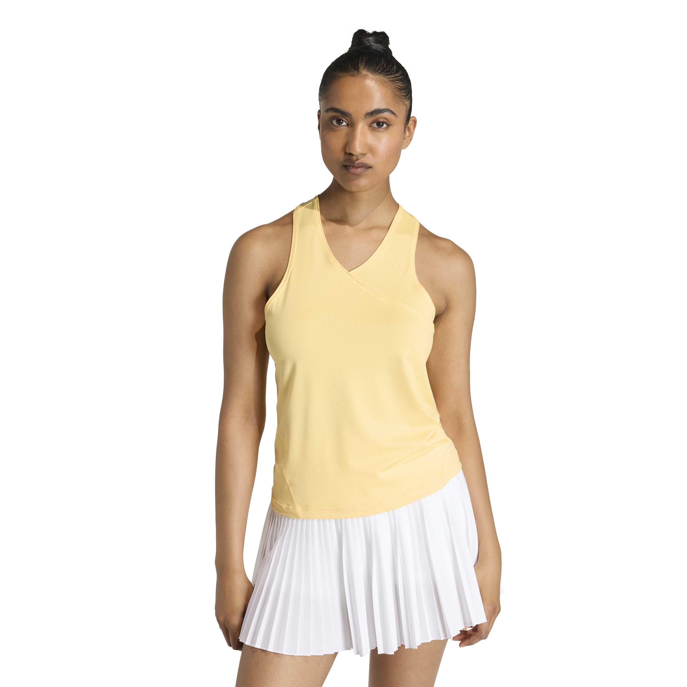 adidas Women's Club Tennis Climacool V-Neck Tank, Ice Tangerine, XL