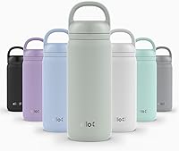 Vista 130 de Ello Cooper Twist - Botella de agua de acero inoxidable de 32 onzas con tapa para beber A prueba de fugas Doble pared y aislada al vacío Asa