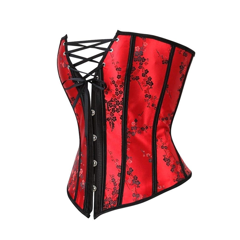 トップス Satin lingerie corset tops Women's Satin Plain Pure Bustier Top Burlesque Basque Shaper