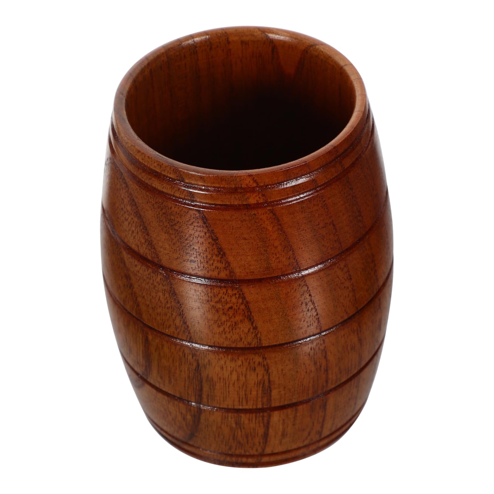 Taza de madera para fiestas y cenas con amigos en el jardín