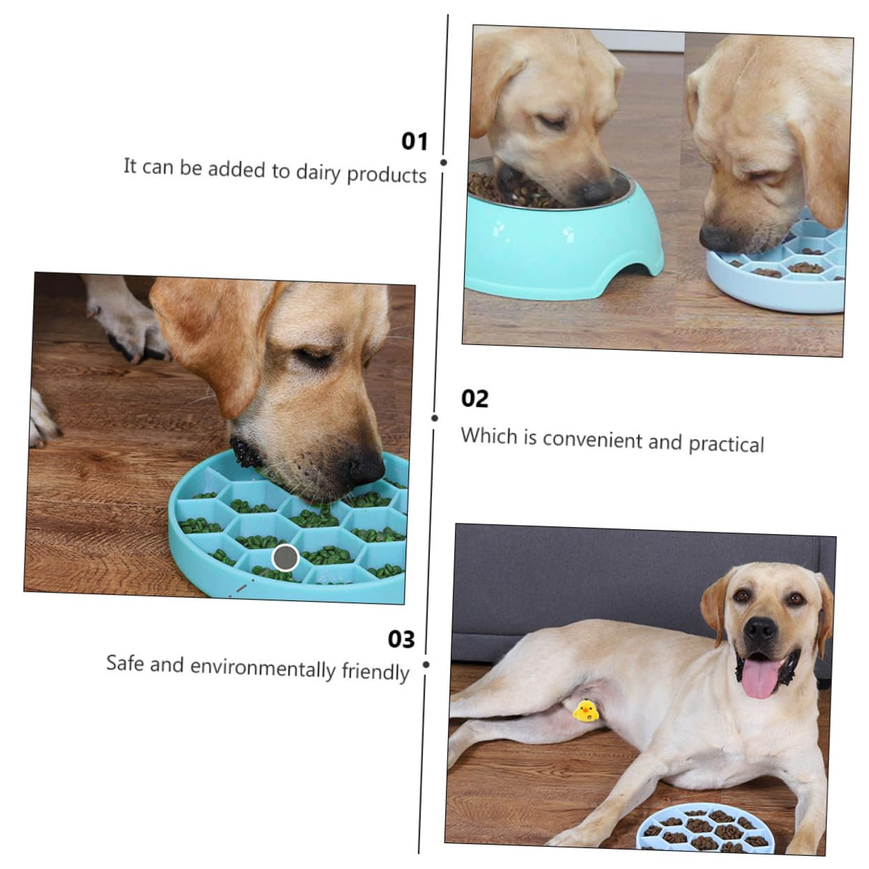Mipcase Langsamer Futternapf für Hunde aus Rutschfestem Silikon mit Anti Erstickungsfunktion und Rundem Design für Langsames Fressen und Sichere Fütterung Zuhause