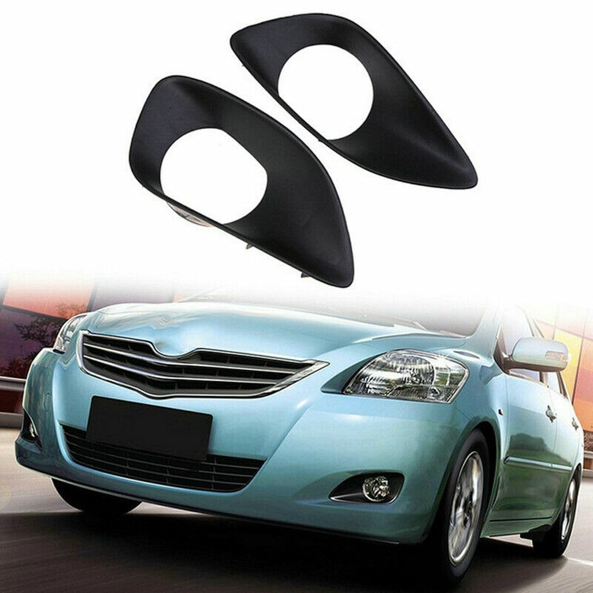 Left +Right Side Front Bumper Fog Light Driving Lamp Cover Trim For Toyota Yaris Sedan 2007 2008 2009 2010 2011 2012 2013