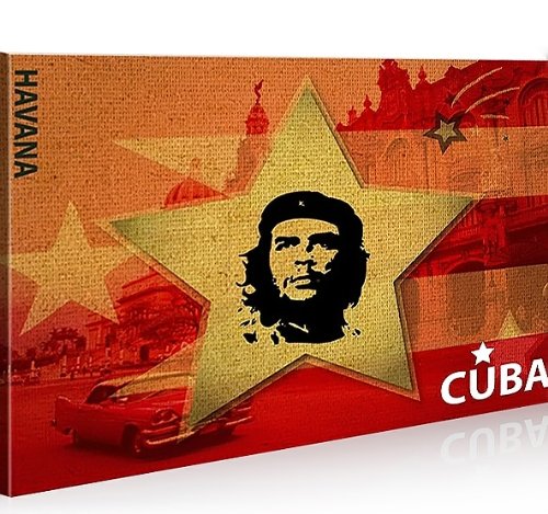 islandburner Cuadro sobre lienzo Cuba Che Guevara 1p XXL Póster Lienzo decorativo para salón marca