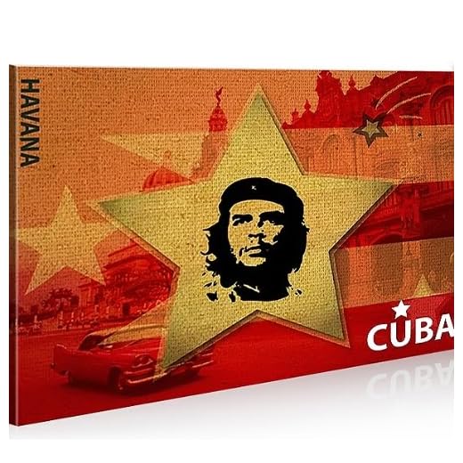 islandburner Cuadro sobre lienzo Cuba Che Guevara 1p XXL Póster Lienzo decorativo para salón marca