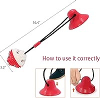 Vista 7 de Juguetes para perros, juguetes masticables para perros para masticadores agresivos, cuerda con ventosa para entrenamiento de cachorros, golosinas