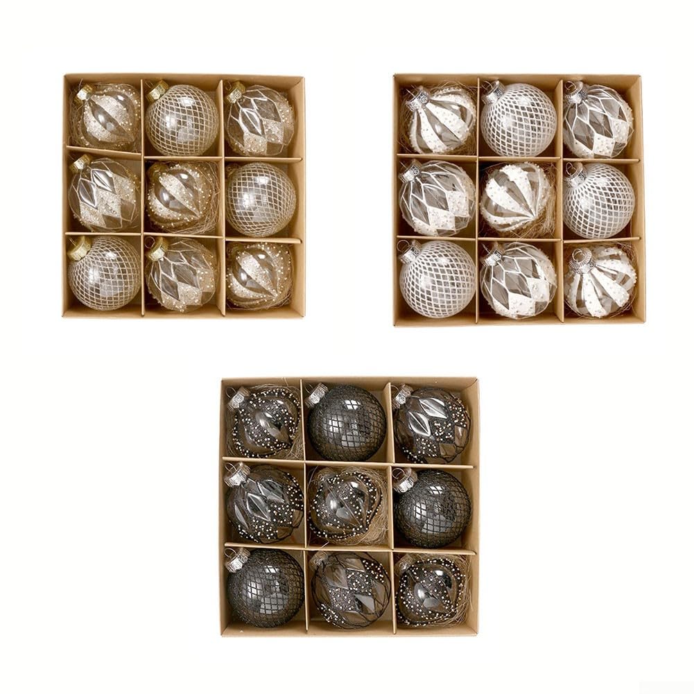 Decoris kerstballen set Glas 42st parel 5-6-7cm - Top Tuincentrum