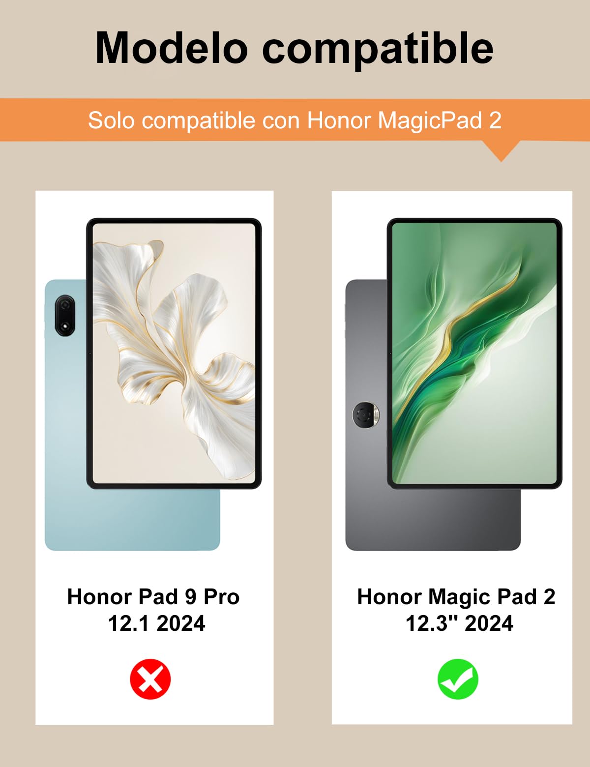 Funda con Teclado para Honor Magic Pad 2 12.3 Pulgadas 2024 | [Español] Retroiluminado Bluetooth Magnéticamente Teclado con Funda Delgada y Touchpad para Tablet Honor Magic Pad 2, Lavanda