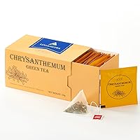 Vista 1 de LIXIANGTEA Bolsas de té verde de crisantemo Pétalo de crisantemo 100% natural, té de hierbas chinas 25 bolsas de té piramidal Hoja suelta