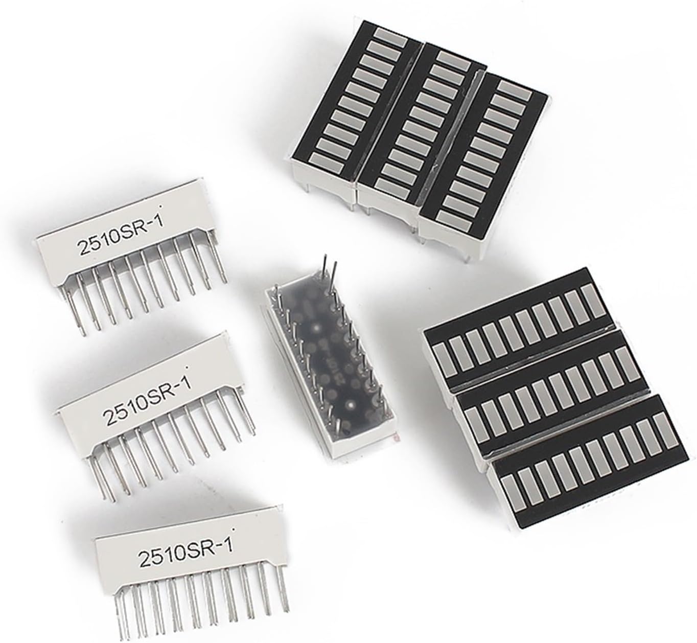 5/10PCS LED Display Module 10 Segment Bar Graph Ultra Bright Red Green Blue Yellow-Green Colors Multi-Color Bar-Graph Module DIY(Red-10pcs)