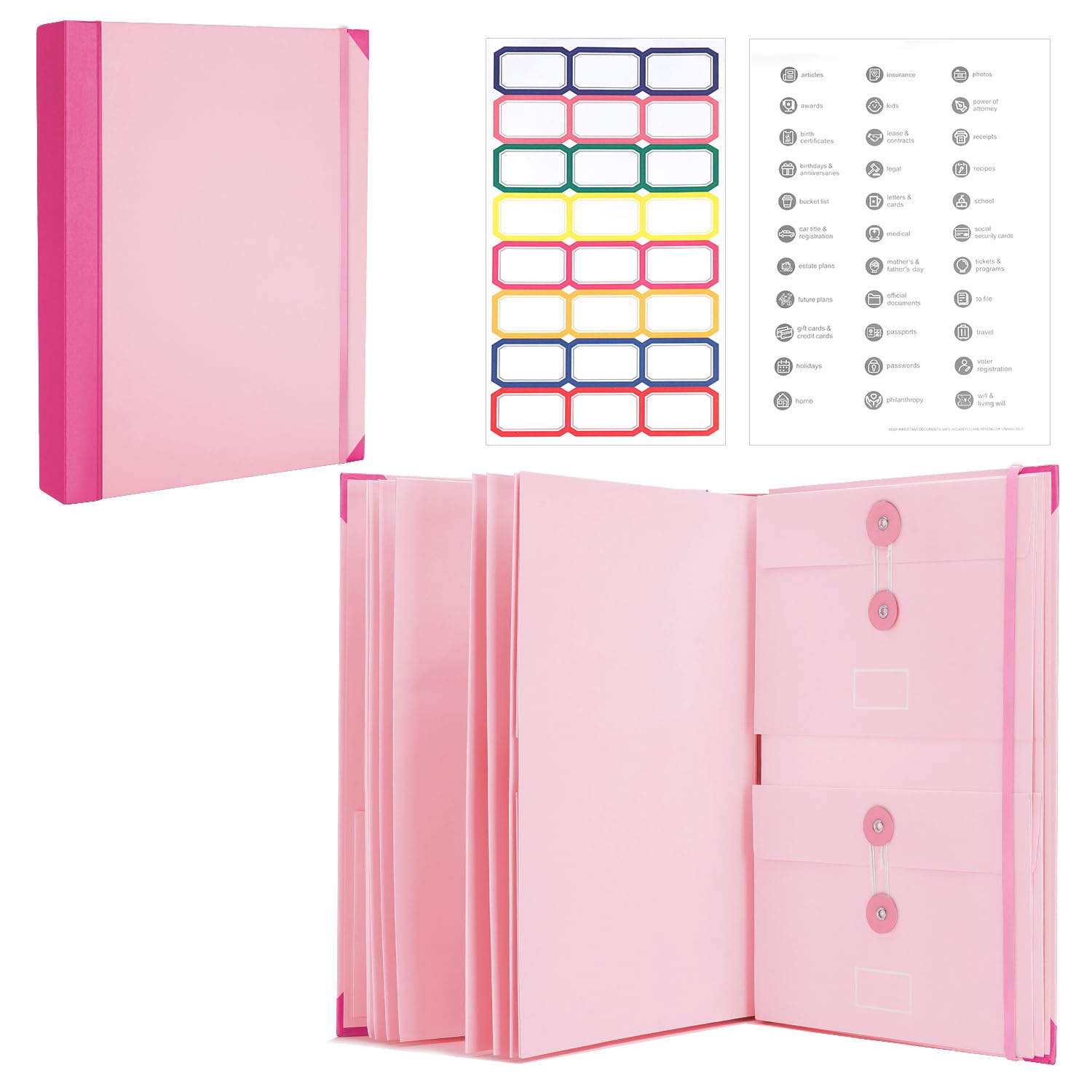 Folio Document Organizer, If I Die Binder Organizer, Life Family Emergency Folder, Savings Certificates, Last Wishes, Passport Holder, File Folder