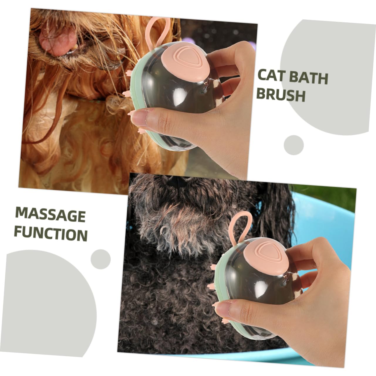 Toddmomy 5piezas Cepillo De Masaje Reutilizable Para Baño De Mascotas Cepillo Para Perros y Gatos Herramienta De Limpieza y Masaje Para Cuidado De Pelaje Diseño Ergonómico y Material