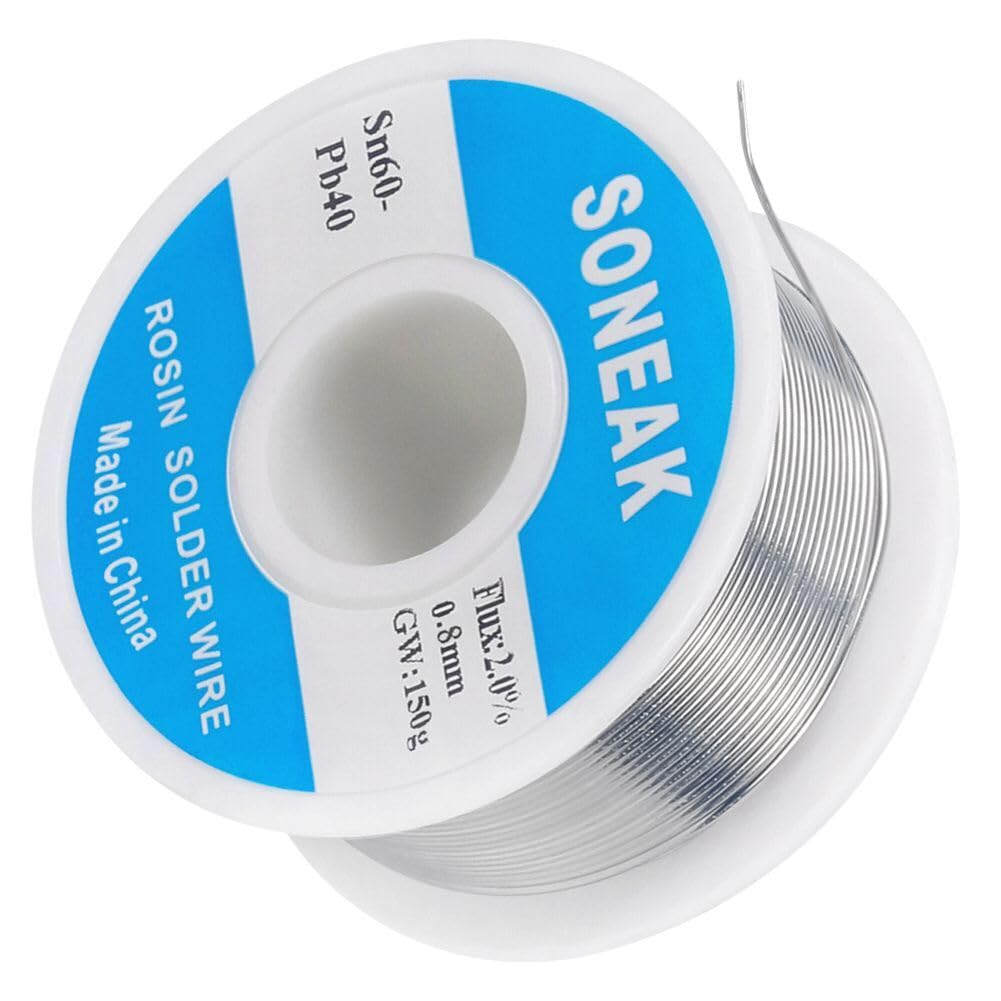 SONEAK 60/40 Tin Lead Solder With Rosin Core For Electrical Soldering (1.2mm 200g)