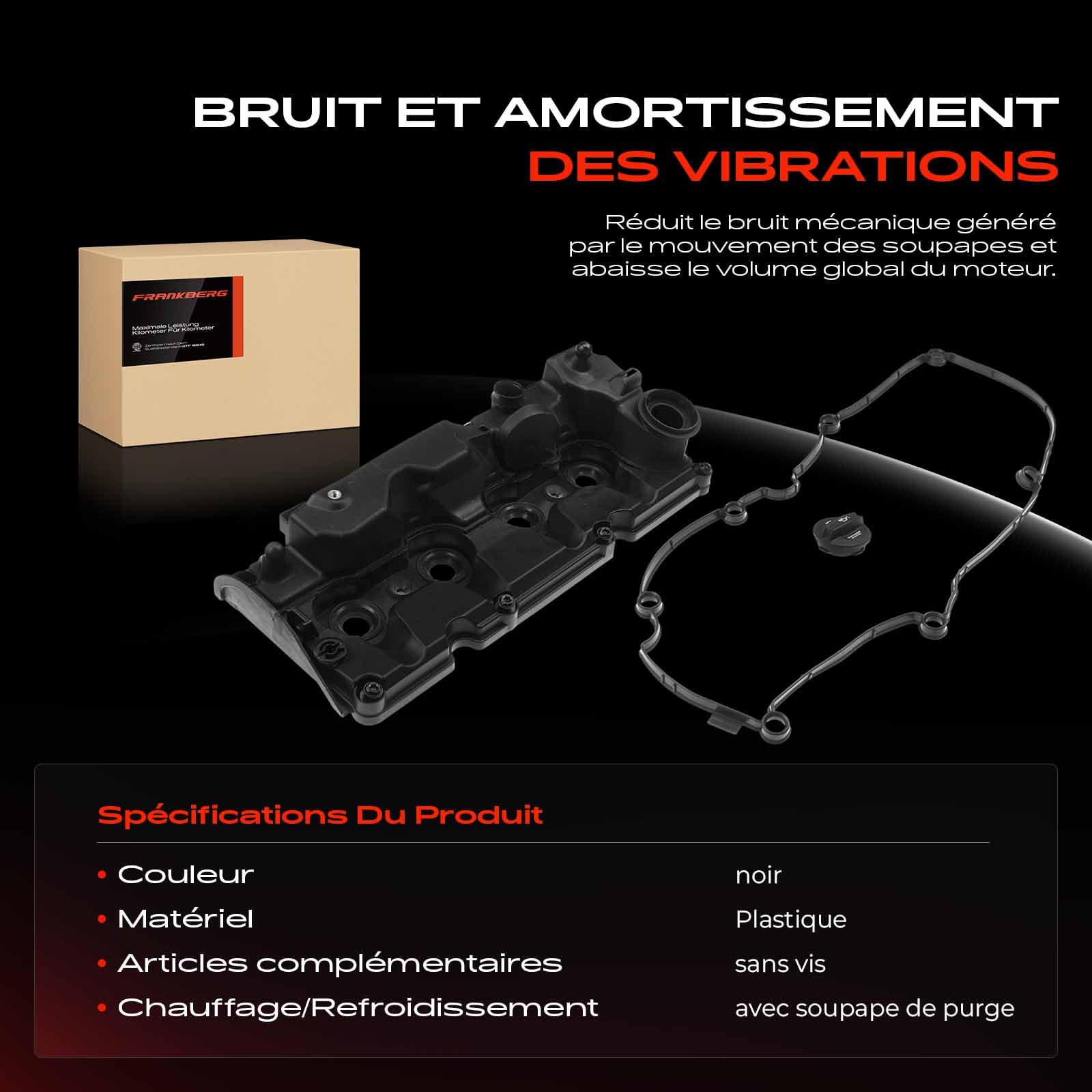 Frankberg Couvercle de culasse 03L103469AD | Compatible avec: T.o.u.r.a.n 5T1, A3 Limousine 8VM 8VS, A3 8V1 8VK, Q3 Sportback F3N, O.c.t.a.v.i.a III 5E3 NL3 NR3