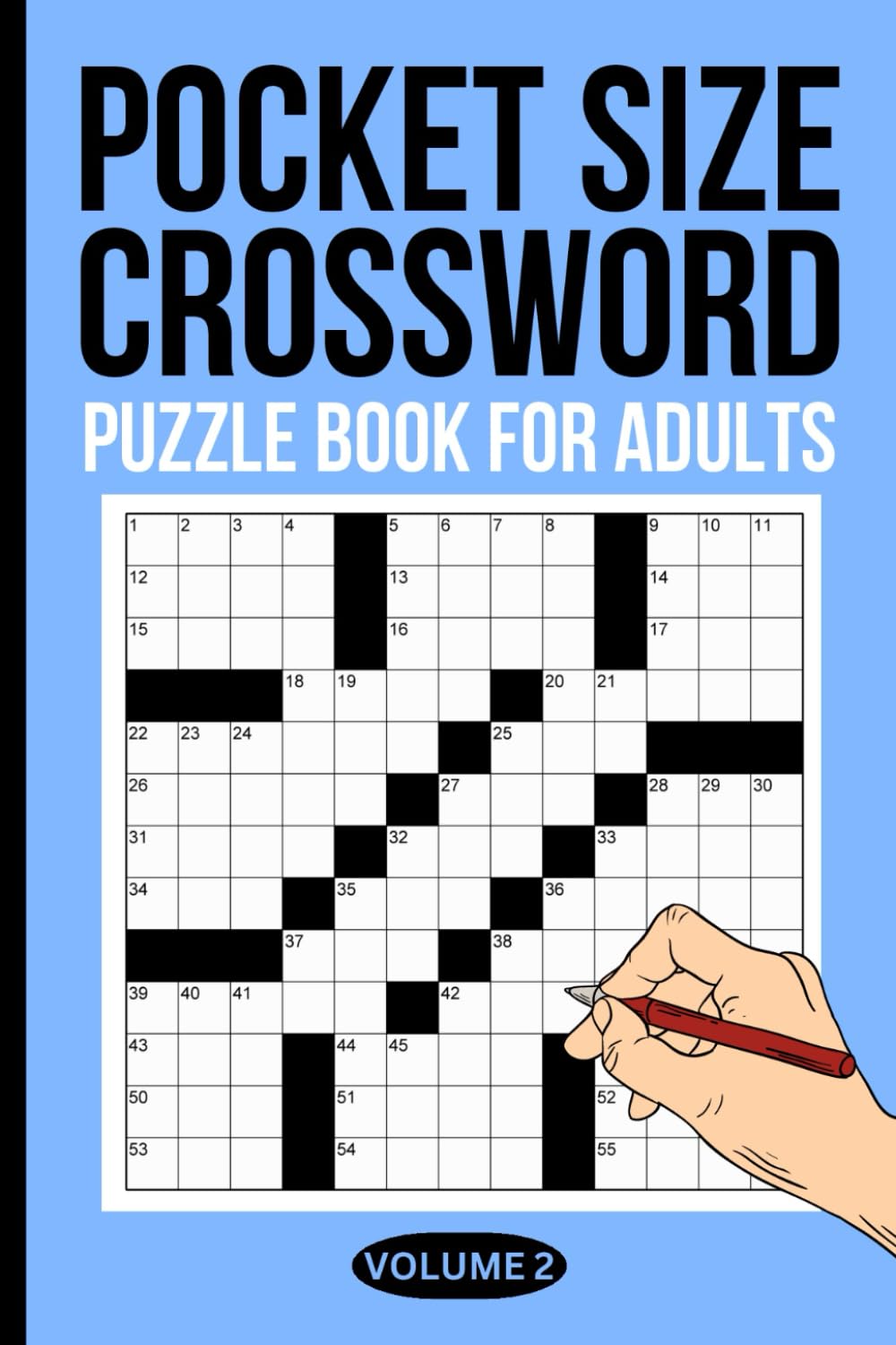 Small Crossword Puzzle Book for Adults : Pocket Size Edition: 50 Mini Crosswords for Relaxation, Brain Exercise, and On-the-Go Fun