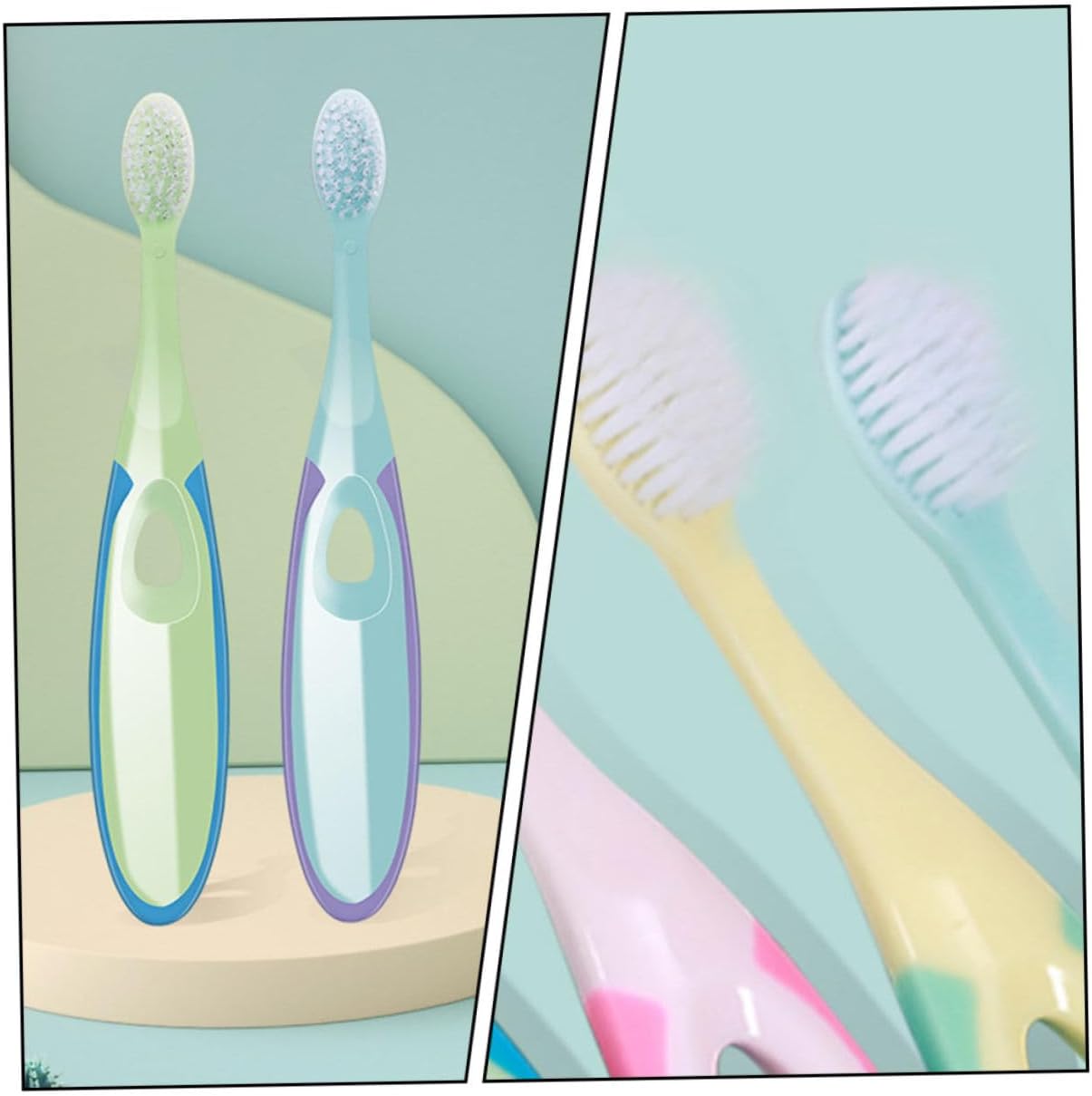 4pcs Toothbrush Soft Bristles Dental Care Tool for Ages Gentle Gum Care Training Brushes for Boys