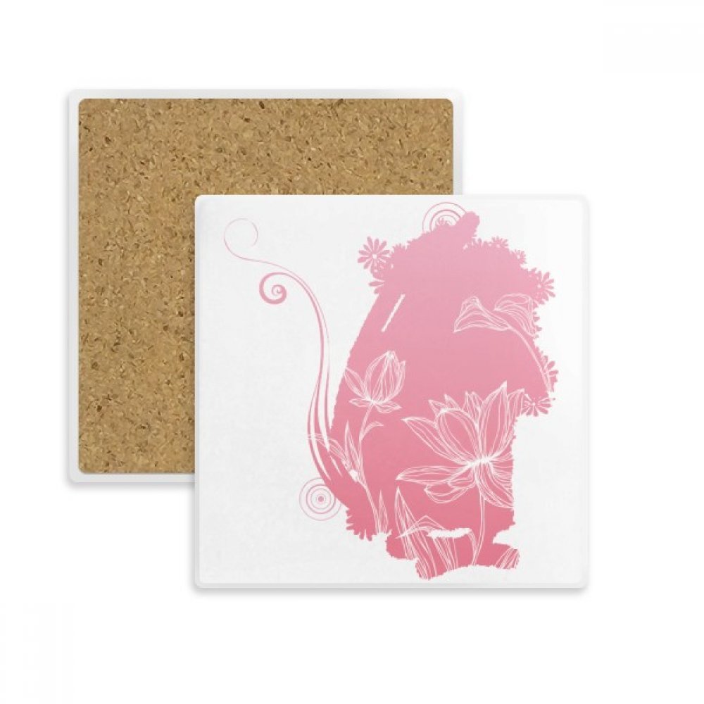 Plante carrée coaster idéal cadeau pour amateurs de thé et décoration