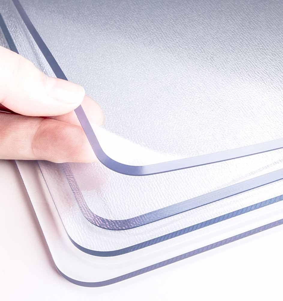 GerRit Custom Multisize Clear Table Cover Protector Water Resistant Plastic Rectangular Vinyl Non-Slip Desk Pad for Coffee Table (1.0mm Thick,24x32 inch)