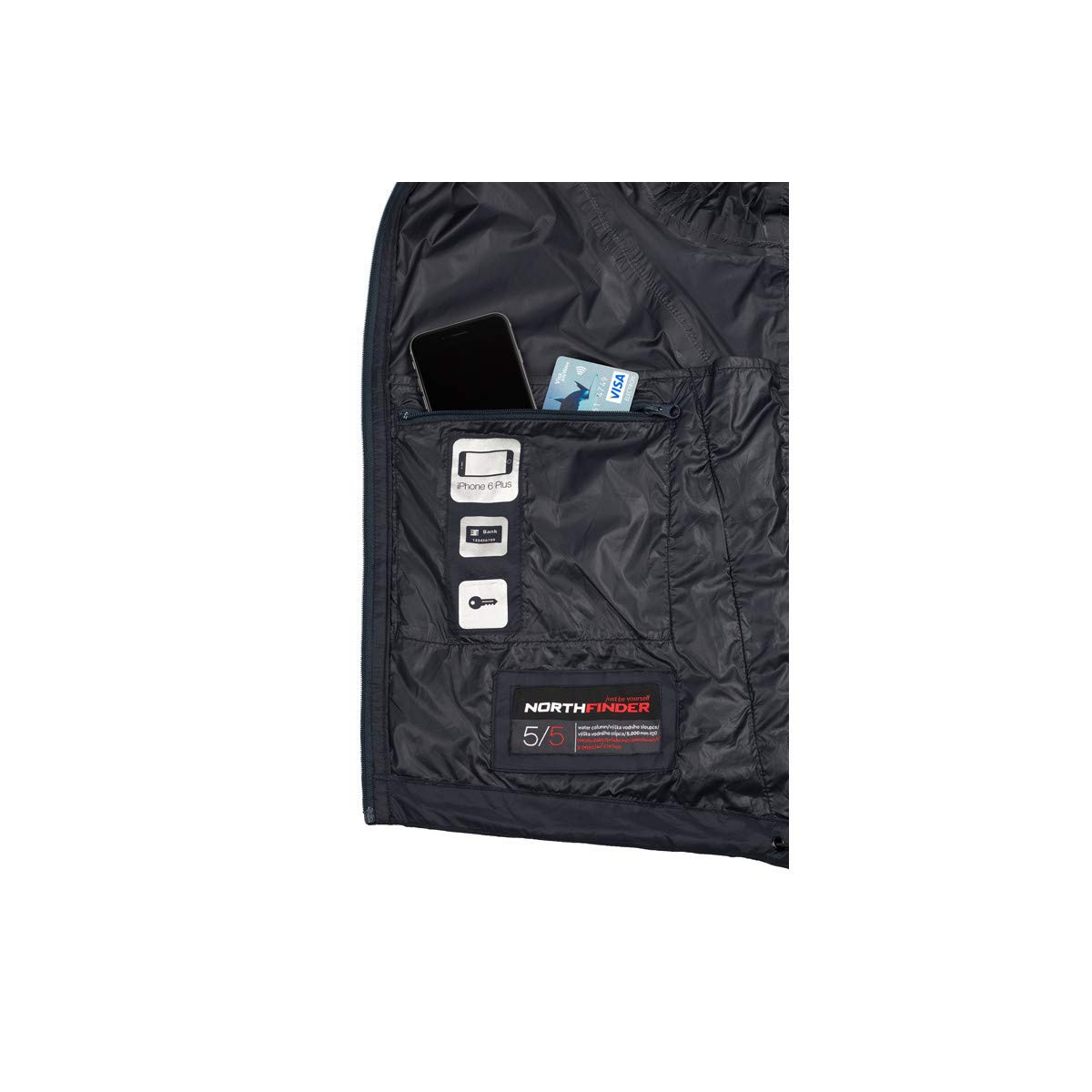 NORTHFINDER Norhkit - Chaqueta para hombre (2 L)
