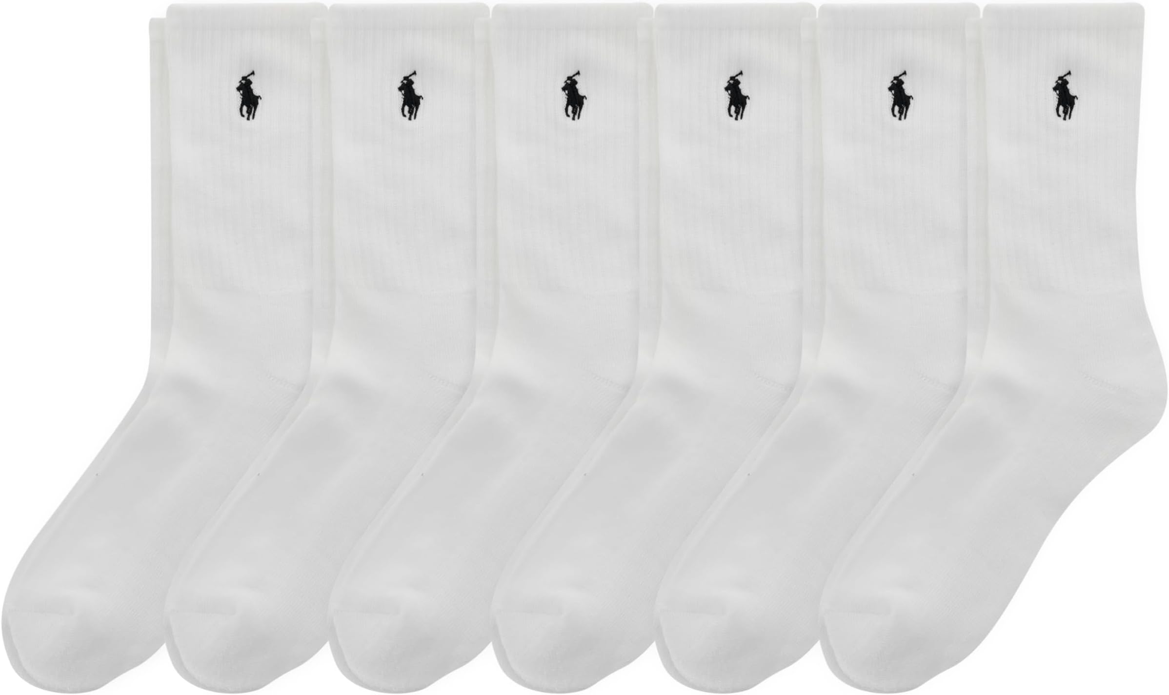 Boys' Athletic Performance Crew Socks - 6 Pair Pack - Soft Cushioned Comfort