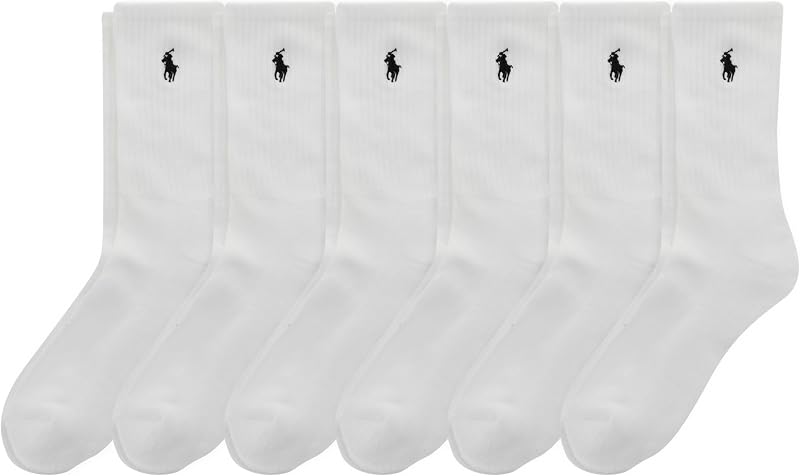 POLO RALPH LAUREN medias deportivos deportivos para niño - Paquete de 6 pares - Comodidad suave y acolchada