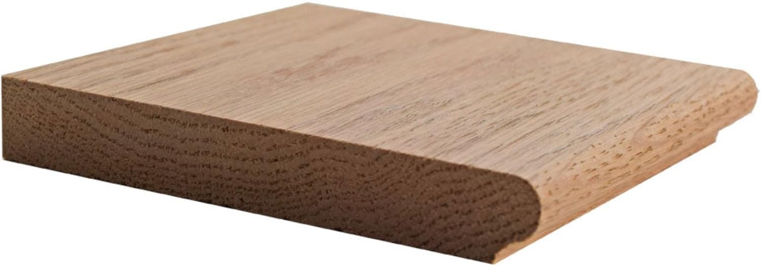 Newmouldings EWWS13 Colonial Red Oak Windowsill Stool - 94" Unfinished Hardwood, 5-1/4" Wide x 3/4" Thick Trim