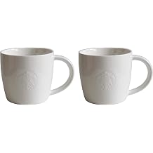 STARBUCKS Mug Tall Fore Here Series White Collectors Set Variations Tall Short - 2 - Tall/12oz/355ml