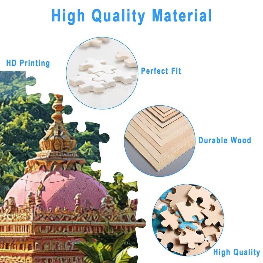 Puzzle 1500 Piezas Castillo para Adultos, Puzzle Paisajes de Madera con Caja Regalo para Adultos, Rompecabezas Desafiante para Toda la Familia, Rompecabezas para Regalo Mujer, Regalo Hombre, -6361