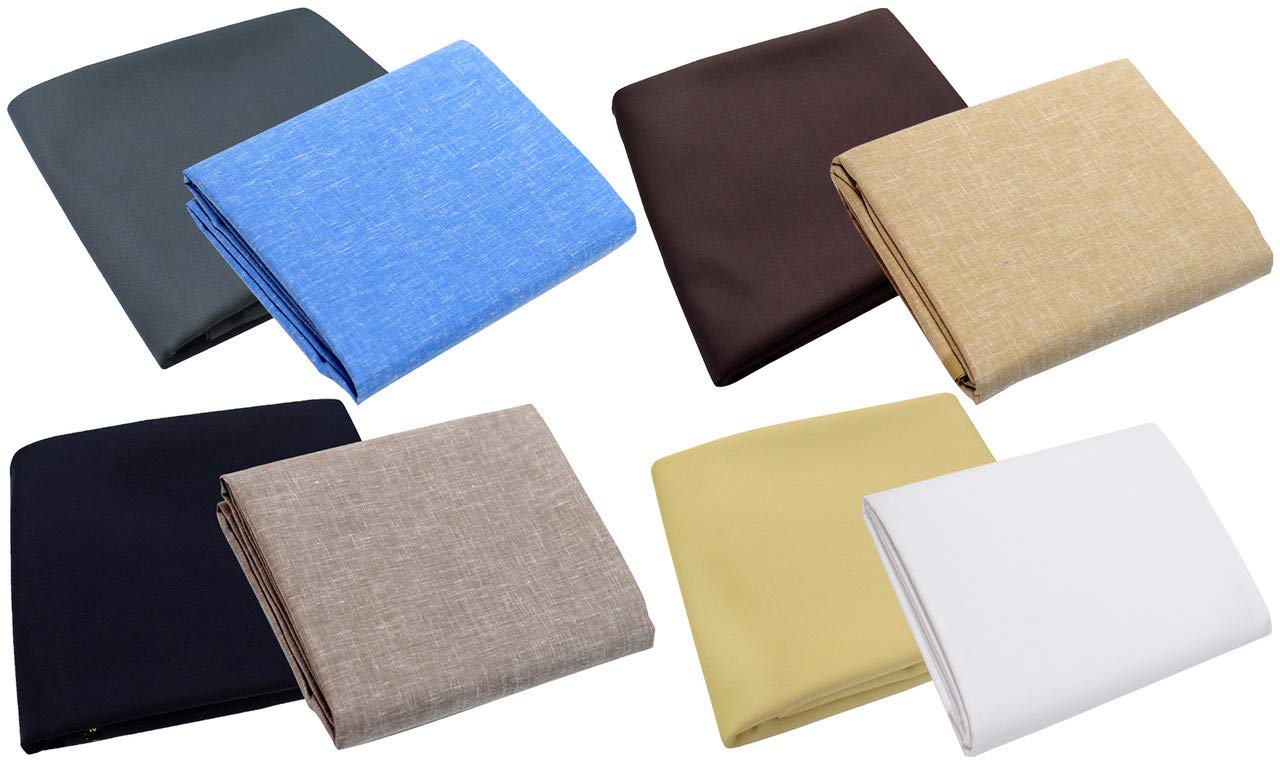 Men's Poly Cotton Unstitched Shirt & Trouser Fabric Combo Set (Multi Color; Free Size)-image-49