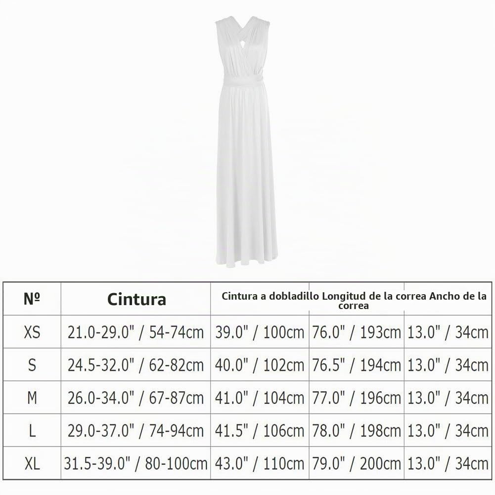 IMEKIS Women Elegant Evening Dress Multiway Convertible Bandage Dress Sleeveless V Neck Off Shoulder Bridesmaid Wedding Cocktail Formal Party Maxi Long Dress Prom Dance Ball Gown XS - XL