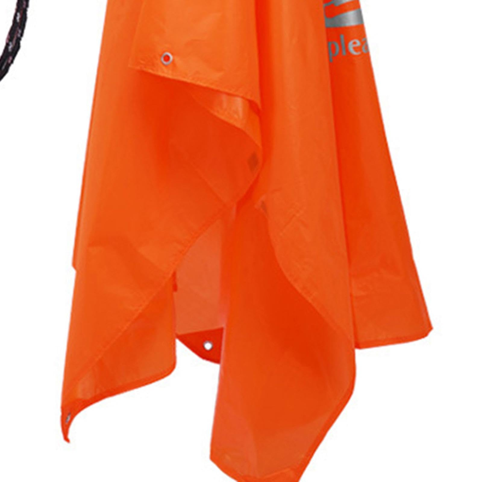 MERISHOPP Rain Poncho with Hood 3 in 1 Rain Jacket for Outdoor Climbing Orange| Camping Cookware Set | Camping Utensils-image-10