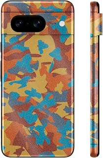 MightySkins Glossy Glitter Skin Compatible with Google Pixel 8 Full Wrap Kit - Retro Camouflage | Protective, Durable High-Gloss Glitter Finish | Easy to Apply and Change Styles | Made in The USA