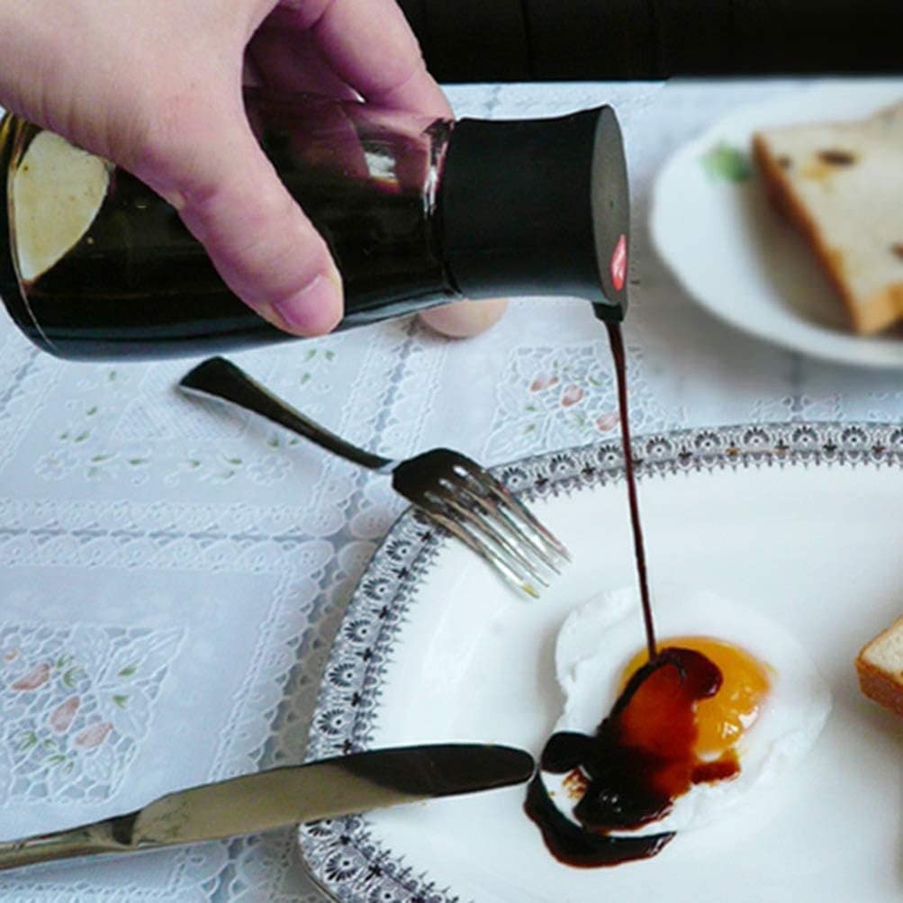 Contenitori per condimenti 2 pezzi Bottiglie di ampolle di vetro Bottiglia di stoccaggio di olio di vetro Bottiglie di condimento per insalata Dispenser di aceto per olio d'oliva Aceto Salsa di soi