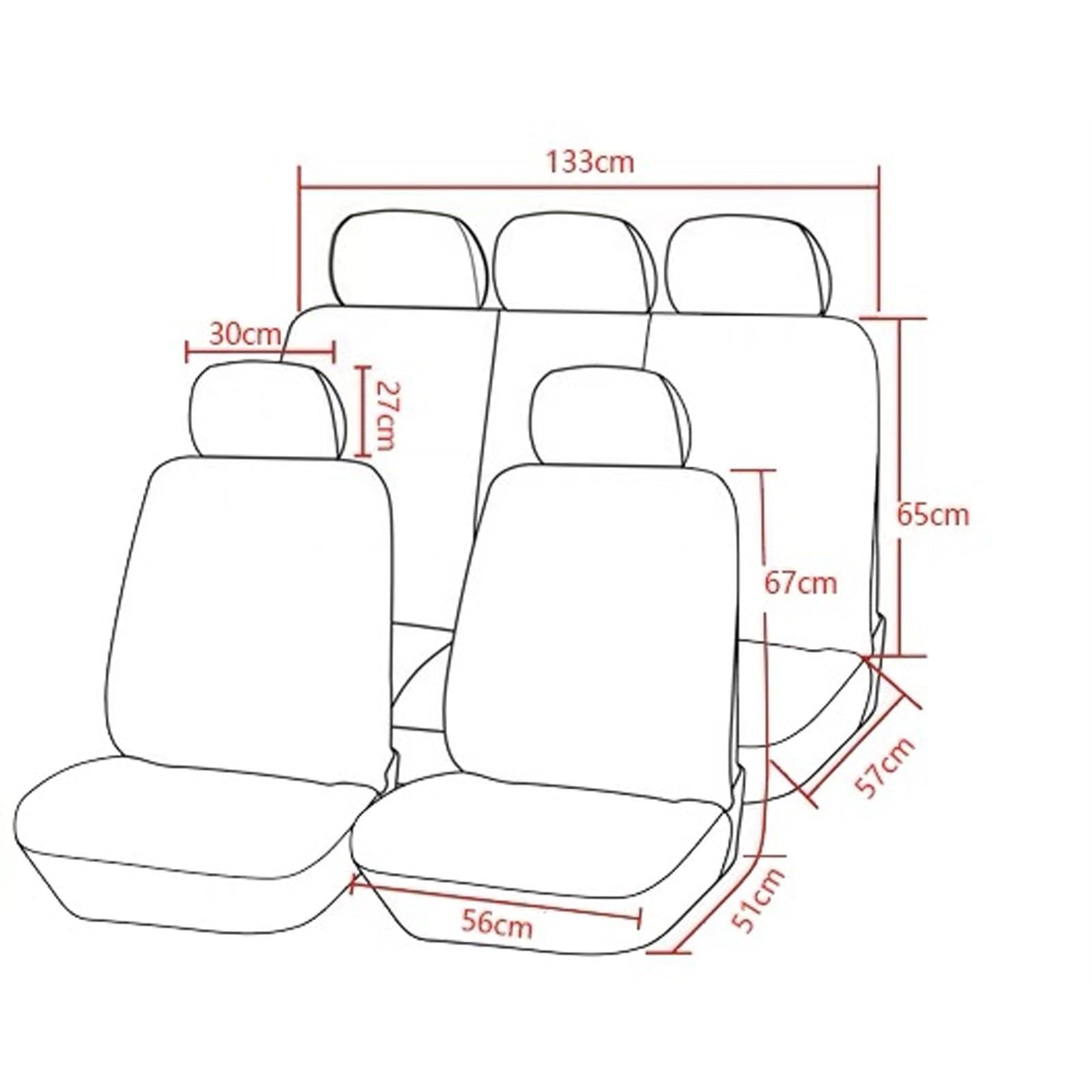 Voiture Ensembles Housses Siège pour Renault Clio 6 (2025 2026) Hatchback,Universel 5 Pièces Imperméable Avant Arrière Confortable AntidéRapant