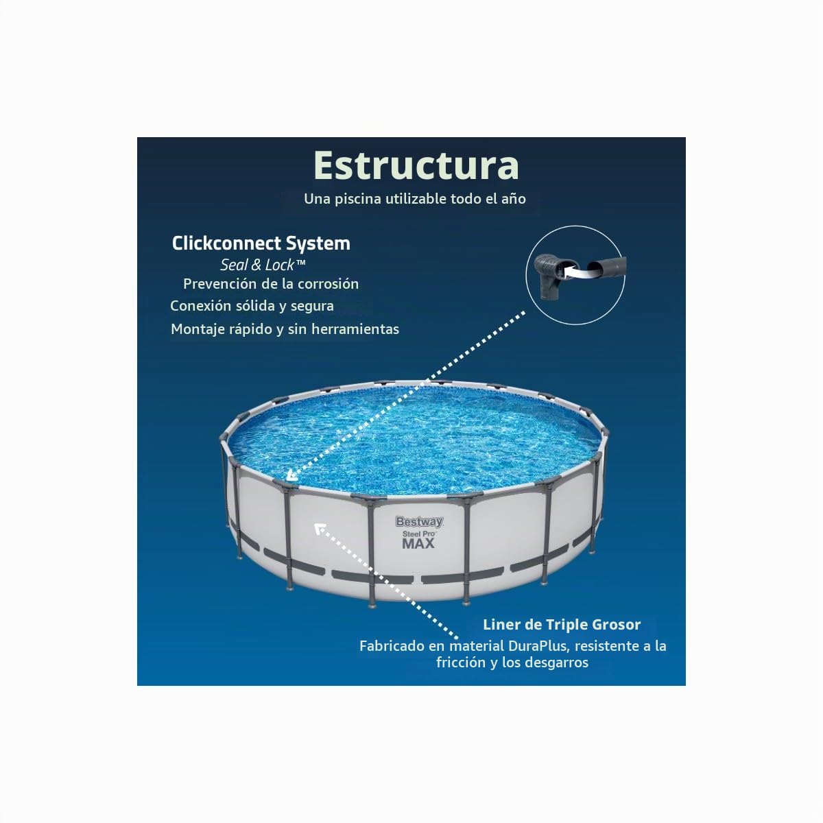 Steel Pro MAX™ 16' x 48"/4.88m x 1.22m Pool Set