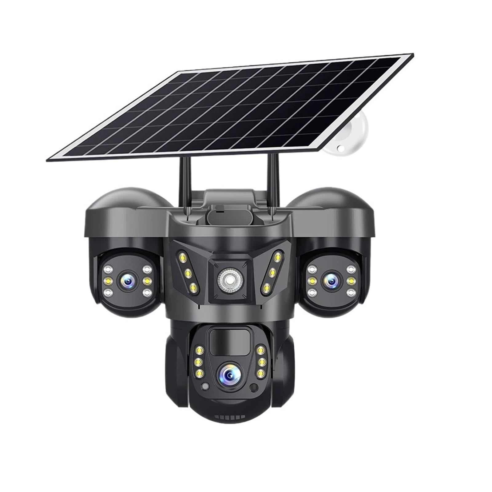 JVDDI 6MP Triple Lenses WiFi Solar Camera PIR Human Detection Night Vision Waterproof Security CCTV Camara Battery Video Monitor(WIFI Camera)