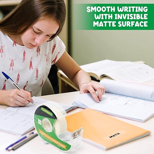 Miniatura 2 de Rollo de cinta invisible transparente, paquete de 6 cintas de envoltura invisible con dispensadores, 710 x 1000 pulgadas, cinta de regalo para