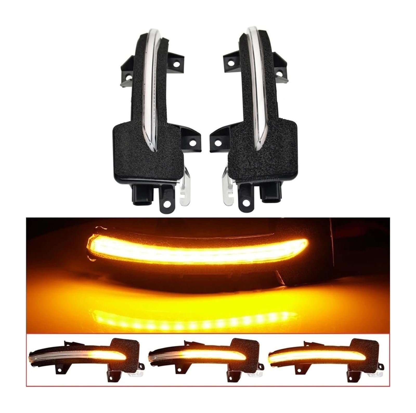 Freccia Specchietto Retrovisore Per Accord Per Inspire 2018 2019 2x DRL Luce Dinamica Posteriore Indicatore Direzione Specchietto Laterale(Crystal)