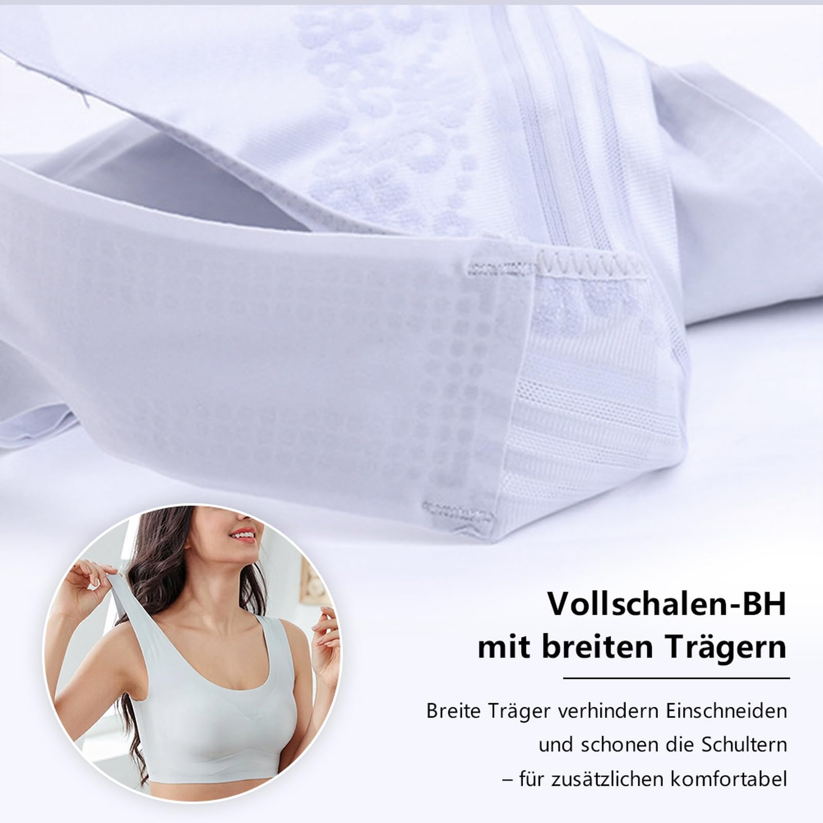 Brassiere Sport Femme sans Armature Soutien Gorge Push up | brassière forte poitrine couverture complète bretelles larges et confortables pour se détendre à la maison