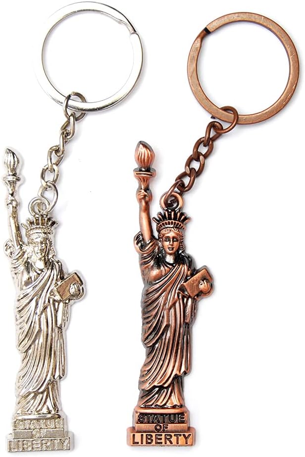 FavorictNew York NYC NY Keychain Metal Key Ring NY Souvenir Gift Set (Type C, Pack 2)