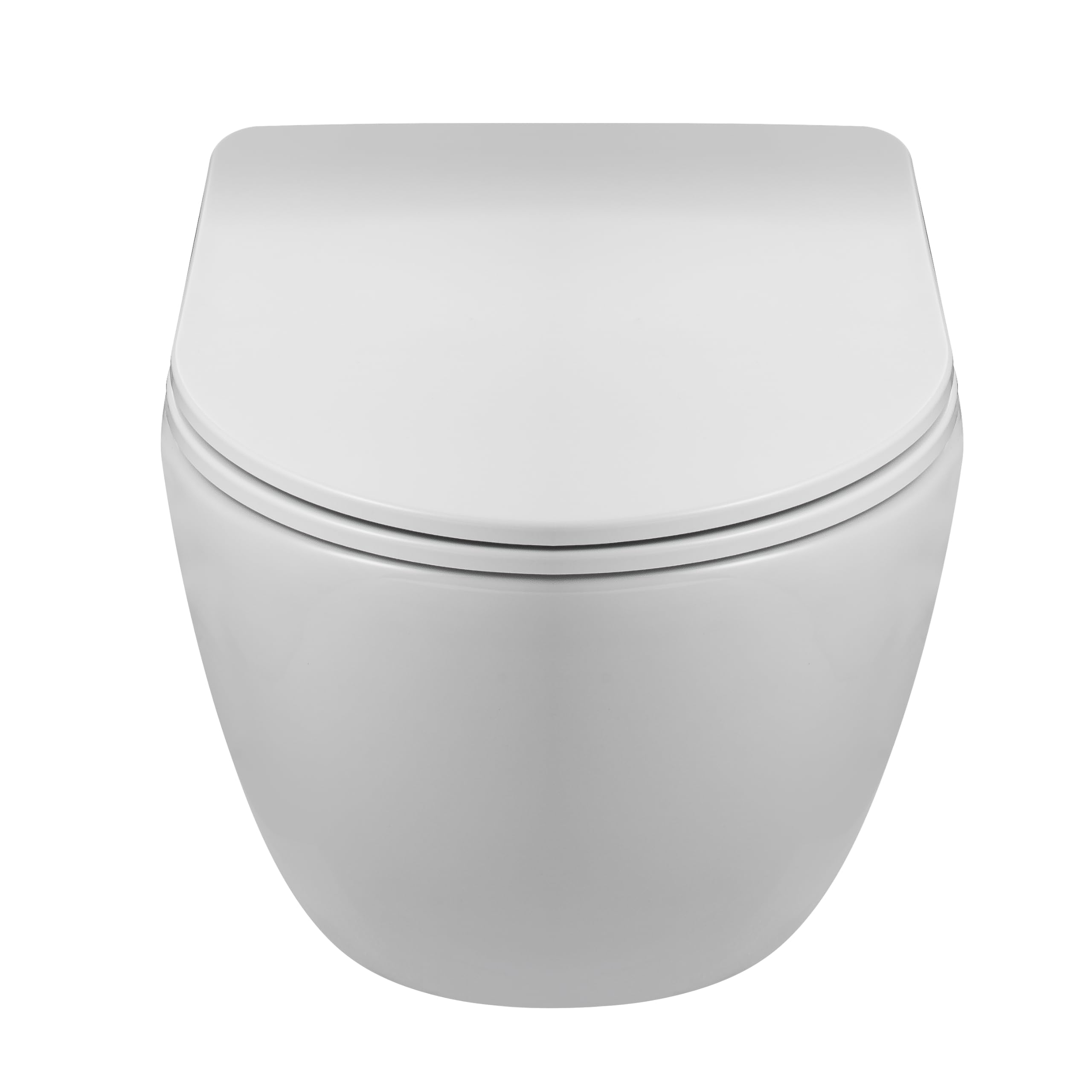 AquaUno Vela - WC da parete senza bordo per sciacquone, 48,5 x 36,5 x 36,5 cm, sedile con chiusura ammortizzata | Ceramica sanitaria; sciacquone profondo per elementi a parete; coperchio in duroplast con sgancio rapido e fissaggio nascosto