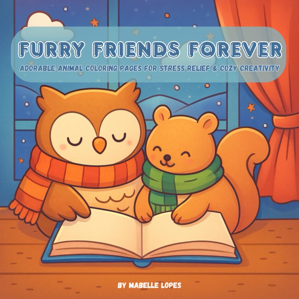 Furry Friends Forever: Cute Animal Coloring Pages for Relaxation, Joy & Creative Fun