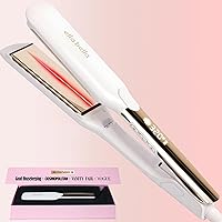 Vista 10 de ELLA BELLA® Plancha plana de titanio para alisar el cabello (con infrarrojos) • Alisador de pelo profesional • Pantalla digital para controlar