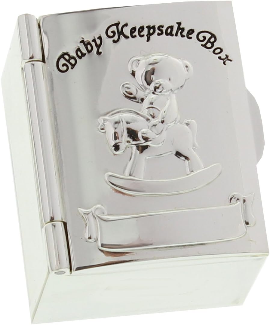 Juliana Silver Plated Baby Keepsake Box - Safe with 2 Drawers, First Tooth & First Curl