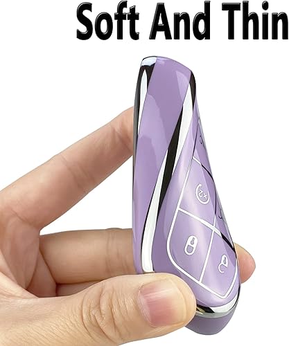 Miniatura 4 de Yuebutor Key Fob Cover Case Compatible with Jeep Grand Cherokee Compass Cherokee Renegade Shell